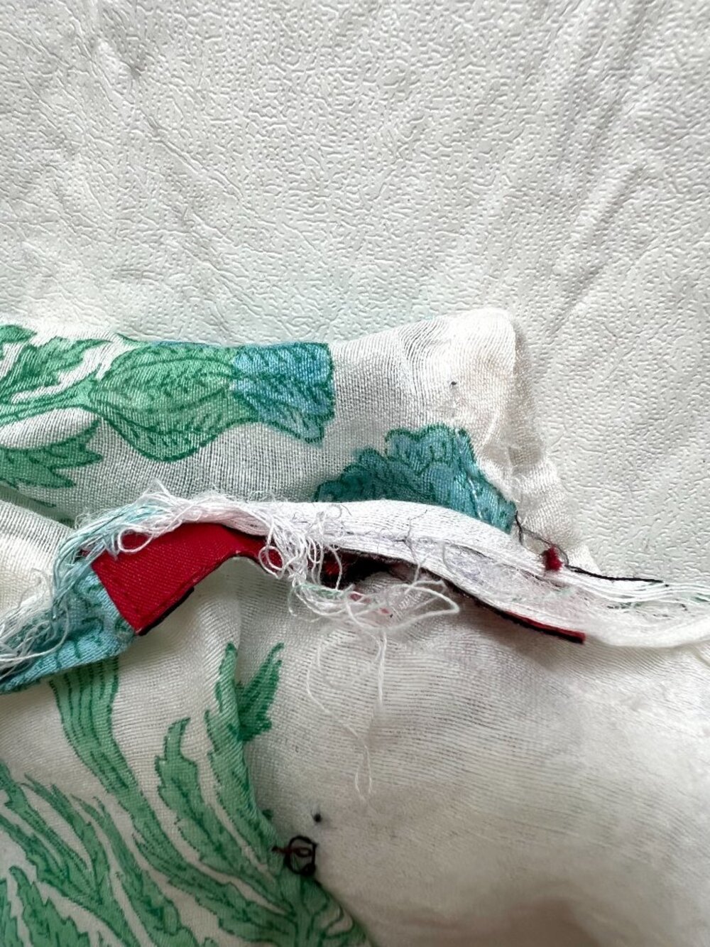 Sleeveless dress white blue green floral print XXL button front cotton silk midi - Picture 4 of 5